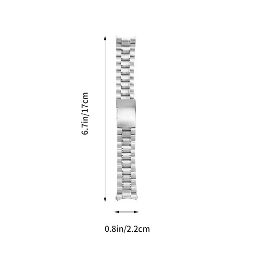 22 mm armband massivem mit gebogenen enden für 1