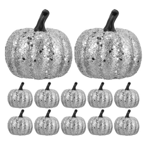 60St Künstliche Glitzer Kürbisse Herbst 2