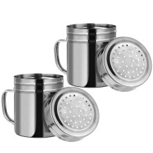 2Stk Edelstahl Gewürzstreuer Mit Griff, Aromadicht, Silber, Für Küche