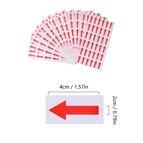 500 Rote Aufkleber Transparente Richtungs 1