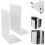 2Stk Einfache Metall Buchstützen Für Desktop Zuhause 4