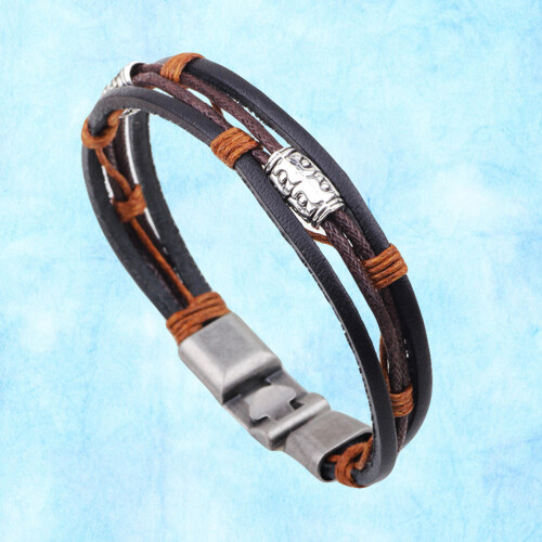retro armband hanfschnur echtem punk mehrschichtig 1