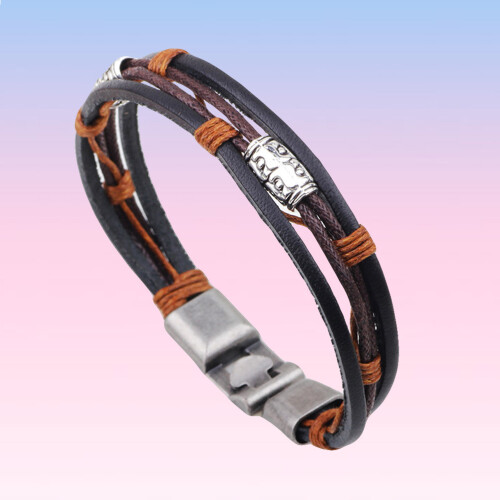 retro armband hanfschnur echtem punk mehrschichtig 2