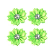 20 chiffon blumen mit strass, kopfschmuck zubehör, mischfarben