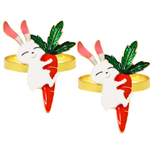 2 -serviettenklammern mit hase und