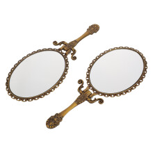 2Stk Handspiegel Mit : Vintage Faltbar Für Reisen, Make-up
