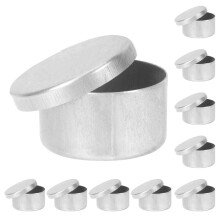 9-teiliges Rundglas-Set aus Aluminium für Bodenproben, runde Behälter