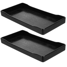 2Stk Rechteckige Tassenunterlage Servierplatte Für Kuchen Gläser