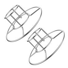 2 stück edelstahl grillhähnchenhalter klappbar silber