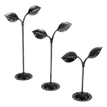 3Pcs Black Iron Earrings Stand Decorative Jewelry Display Shelf