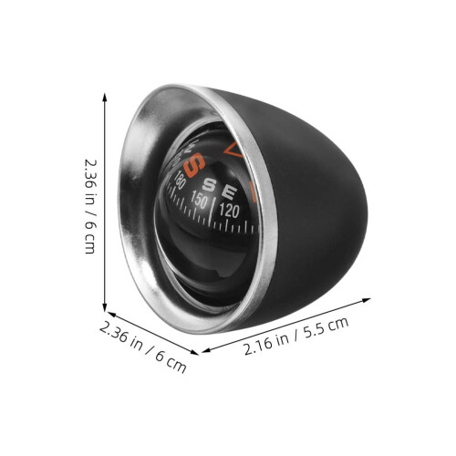 2pcs black adjustable ball compass for car marine boat dash mount 1