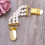 Sweater Clip Kartenhalter Kette Weiß 11