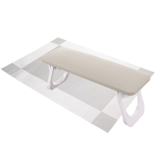 Practical Grey PU Nail Arm Rest for Home Nail Art Wrist Support 2