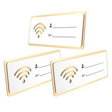 3Stk Wifi Passwort Schild Acryl 10X25Cm