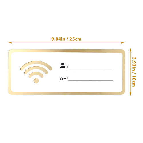 3Stk Wifi Passwort Schild Acryl 10X25Cm 1
