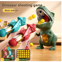 (2 launchers 24 soft balls/set) Air-Powered 2 Launchers Kids' Dinosaur Toy | Fun Shooting Dinosaur Scoring Game, Competition Battle Set