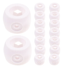 16Pièces Couvre-Barres PVC Blancs Résistants -Foot Maison