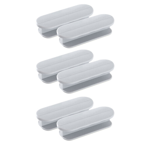 6Pcs Grey ABS Cabinet Handles No Punch Self-Stick Door Window Knobs