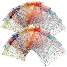 100St Sieradenzakjes Organza Transparant Voor Opslag En Cadeaus