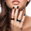 3Stück Schleifenring Offene Ringe Damen Finger Schmuck Fliege Plüsch 2