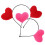 2St Vrouwen Hartvormige Hoofdband Feestaccessoire 6