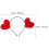 2St Vrouwen Hartvormige Hoofdband Feestaccessoire 3
