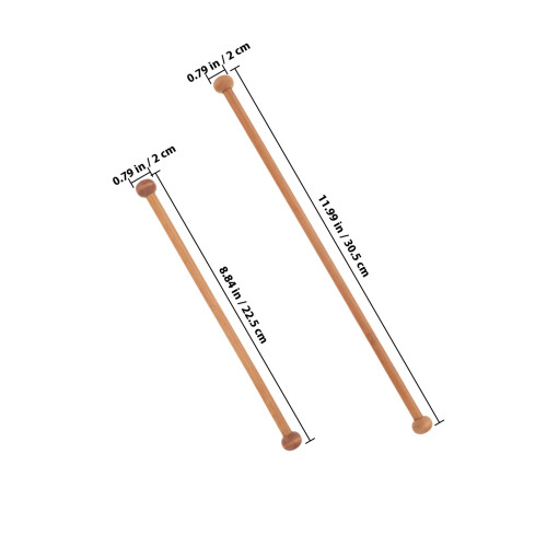 4er-pack wandteppichstange aus holz mit webhaken für textilien 1