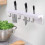 1Pièces Étagère Rangement Cuisine ABS Murale Clou Simple 11