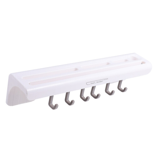 1Pièces Étagère Rangement Cuisine ABS Murale Clou Simple 2