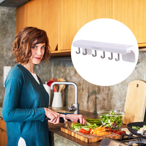 1Pièces Étagère Rangement Cuisine ABS Murale Clou Simple 1