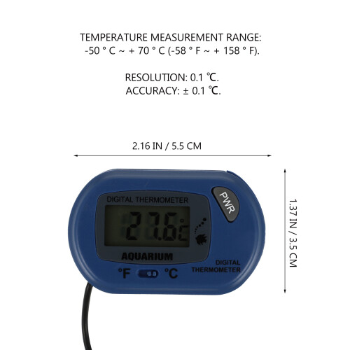1Mini Digitaal Aquarium Thermometer Waterdicht Vis Thermometer 1
