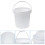 Tin Airtight Eimer 26,5x25,5x25 Cm Weiß 8