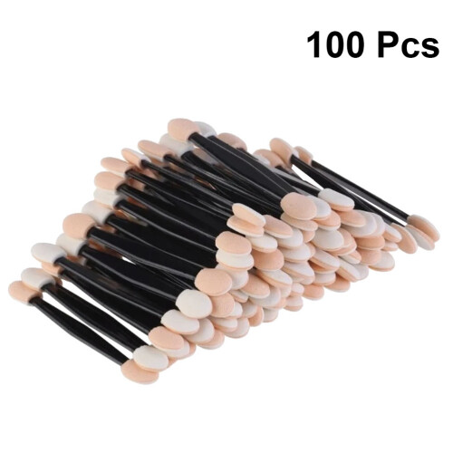100 Einweg Zweiflächige Lidschattenpinsel Make-up 1