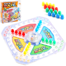 Race to Base - Family Board Game for 2-4 Players, Portable Ludo-Style Fun with Pop-Dome Dice (Ages 3+), Great Gift