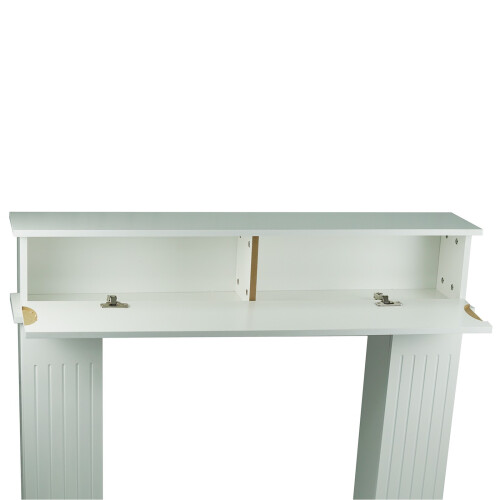 Gr8 Home Wooden White Fireplace Surround Storage Cabinet 2
