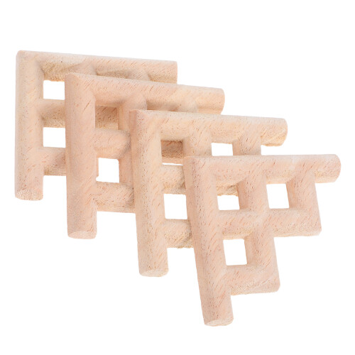 4 Holz Geschnitzte Europäische Für Wohnaccessoires