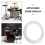 aro protector autoadhesivo para orificio de bombo en kits de percusión 8