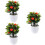 3 árboles artificiales con en maceta para decoración de 9