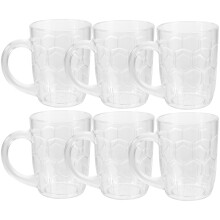 6 . jarras cerveza transparentes, tazas degustación para fiestas