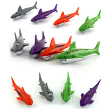 4 pièces jouets plongée : requins glissants et fusées à lancer piscine