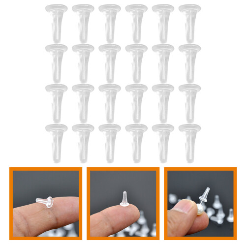 100 pcs clear earring safety backs reusable stoppers for earrings 2