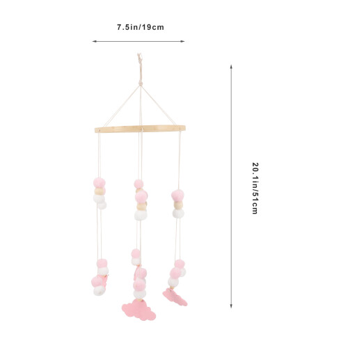 Mobile Wind Chime Hanging Bell With Felt Ball 1