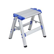 1pc aluminum alloy folding ladder stool chair dual silver