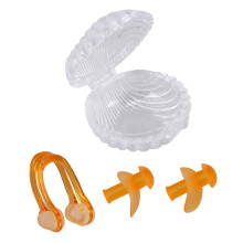 Swimming Accessory 1 Pair Latex Earplug Nose Clip Swimmers
