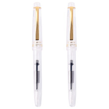 2 Pcs Brush Calligraphy 13.50x1.00x1.00cm Transparent