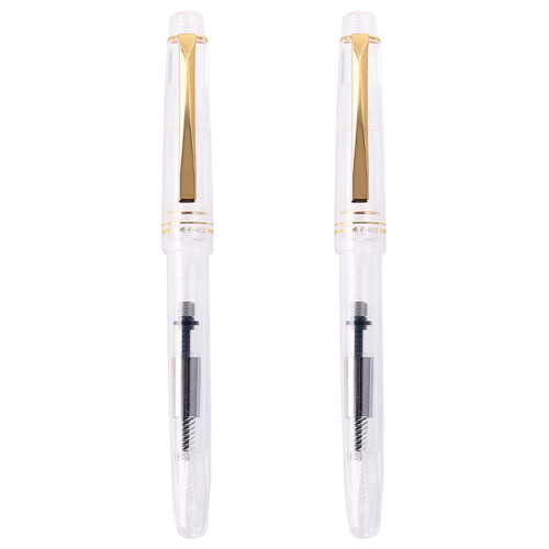2 Pcs Brush Calligraphy 13.50x1.00x1.00cm Transparent