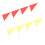 8Pcs Triangle Marking Flags For Surveying, Construction, Irrigation 1