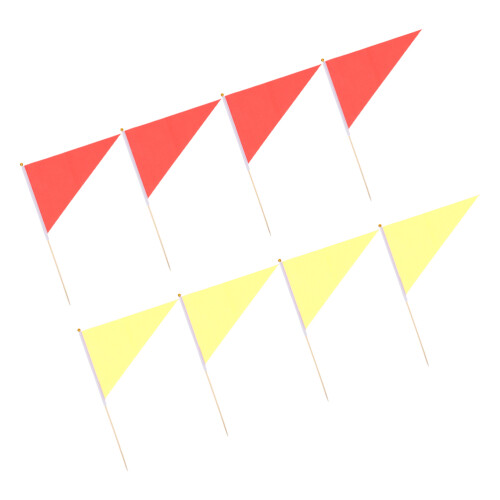 8Pcs Triangle Marking Flags For Surveying, Construction, Irrigation