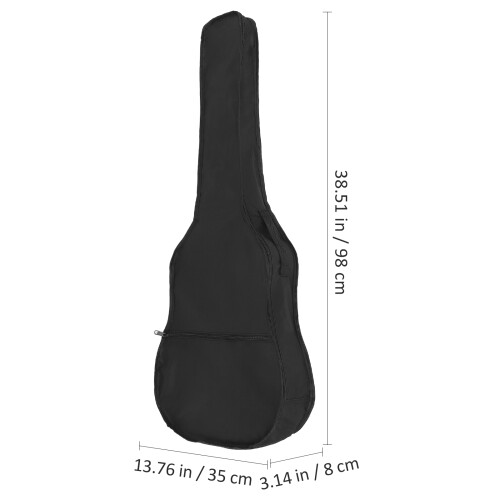 38-Inch Waterproof Soft Guitar Case Bag With Strap (Black) 1