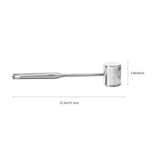 Silver Meat Pounder Tenderizer Hammer Kitchen Tool For 2